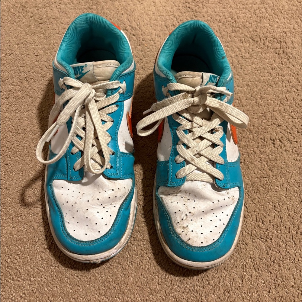 Nike Kids Teal and White Sneakers